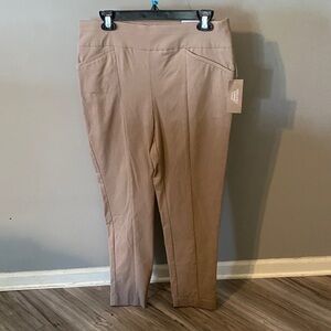 Chico's Slim Pull-On Trousers in Taupe NEW with tags